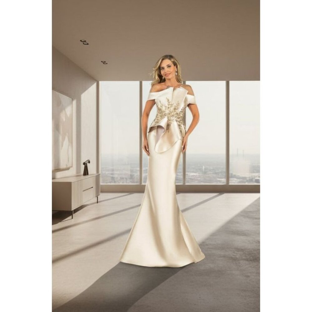 Clearance Elegant Sophisticated Evening Off-Shoulder Formal Mikado Dress